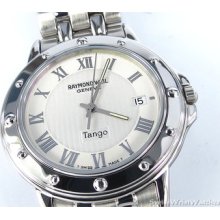 Unworn Raymond Weil Men's Tango 5560 Silver With Roman Numerals