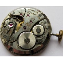 Used Bulova 10be Watch Movement 21 Jewels Ajusted