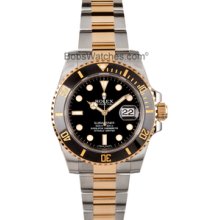 Used Rolex Submariner 116613 Two Tone Ceramic Bezel