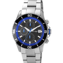 Vince Camuto 'Cavalier' Chronograph Bracelet Watch, 45mm Silver/ Blue