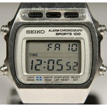 Vintage 1980 Seiko Lcd Digital Watch - Model A359-5040 Sports 100 - Very Rare