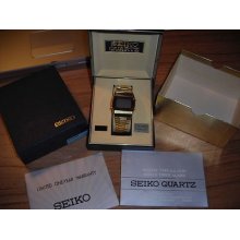 Vintage 1980's Seiko Quartz In Box Watch A239 World Timer Alarm Rare