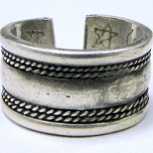 Vintage Antique Sterling Silver Old Ring Wide