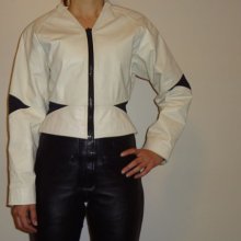 Vintage Genuine Leather White Jacket