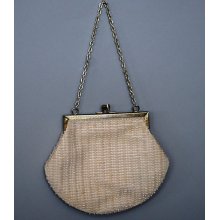 Vintage Ivory Beaded Handbag