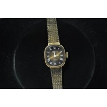 Vintage Ladies Swiss Wristwatch With Adjustable Bracelet Keeping Time