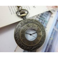 Vintage Roman Numerals Quartz Pocket Watch Necklace Watches Wholesal