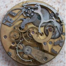 Vintage Valjoux Chronograph Pocket Watch Movement 43 Mm. Balance Broken