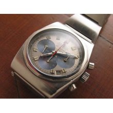 Vintage Zenith El Primero Chronograph All Original With Original Steel Bracelet