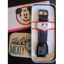 Watch Mickey Mouse Black Time Works Watch Disney Ladies