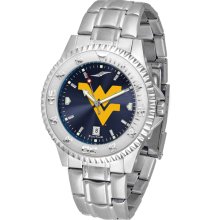 West Virginia Mountaineers Competitor AnoChrome-Steel Band Watch