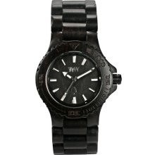 WeWOOD Date Unisex Ebony Black Wood Watch - Black Wood Bracelet - Black Dial - WDBLAC