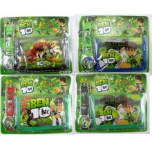 Wholesale 50 Sets Ben 10 Boy`s Cartoon Watches And Wallet Sets