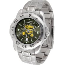 Wichita State Shockers Sport Steel Band Ano-Chrome Men's Watch