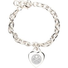 Wincraft Denver Nuggets Heart Charm Bracelet