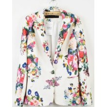 Women Floral Print Jogging Jacket Blazer Suit