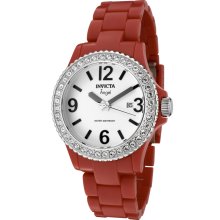 Women's Angel White Crystal Red Plastic