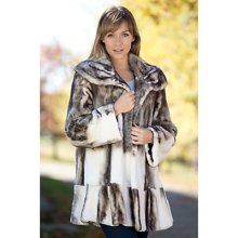 Women's Antoinette Mink Fur Coat, CREAM, Size MEDIUM (10-12)