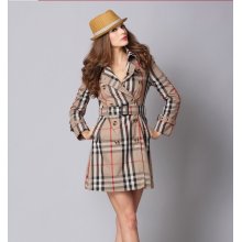 ! WOMENS DOUBLE-BREASTED LONG WINDBREAKER JACKET COAT TRENCH 2012