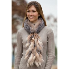 Women's Fox Fur Collar with Fringes