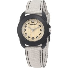 Womens Khaki and Black Eco Friendly Watch with Bamboo Dial by Sprout W