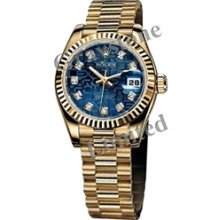 Women's Rolex Oyster Perpetual Lady-Datejust Watch - 179178_BlueJubDDP