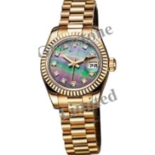 Women's Rolex Oyster Perpetual Lady-Datejust Watch - 179175_BlkMOPDDP