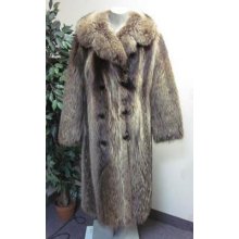 Women's Sz 8 Mint Raccoon Fur Coat
