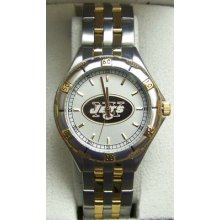 York Jets Gold Logo Watch Mens Game Time General Managers Wristwatch