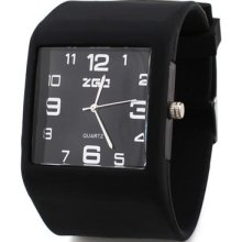 Zgo 6029 Color Fashion Wrist Watch Rubber Candy Quartz Watch