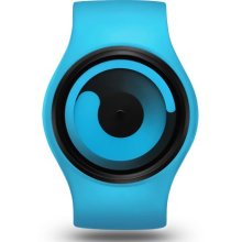 Ziiiro Unisex Gravity Ocean Plastic Watch - Blue Rubber Strap - Blue Dial - Z0001WBL