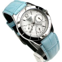 100% Genuine Casio Watch Ladies Day Date Leather Analog Quartz Ltp-2069l-7a2v