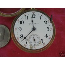 100 Yrs Old Hamilton 924 17j O/f L/s Pocket Watch,14kt Gold Filled, Nice