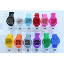 103pcs/lot Jelly Square Candy Watch Bracelet Wrist Luxury Fashion Si