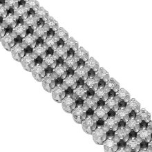 10K White Gold Mens Diamond Bracelet 9.29 Ctw