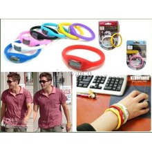 10pcs/lot Jelly Silicone Colorful Digital Watches Fashion Jelly Resi