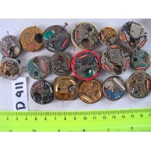 15pc Assorted Swiss Quartz Movement Parts Watch Asis