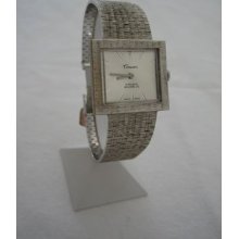 18k White Solid Gold Courex Swiss Watch 1960