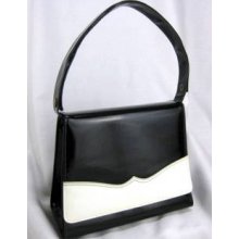 1970â€™s RisquÃ© Classic Black & White Faux Patent Purse