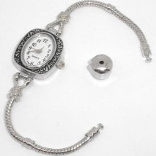 2 Quartz Watch W/snap Clasp Fit European Bead 18cm B07427