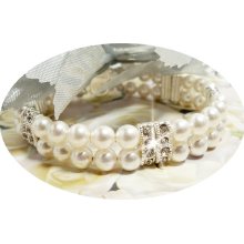 2 Strand Bridal Pearl Bracelet, Bridesmaid