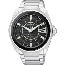 2012 Citizen Eco-drive 100m Mens Calendar Sports Watch Aw1021-51e