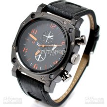 2012 Fashion Men's Watch Square Silica More Pointers Cool Quartz Men