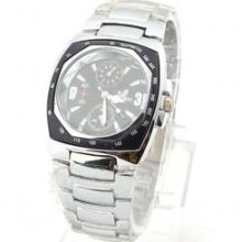 2012 Men 's Square Fashion Luxury Top Quality Stainless Steel Mechanical Watch