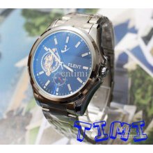 2012 Xmas Gift Auto Mechanical Tourbilon Blue Dial Mens Watch