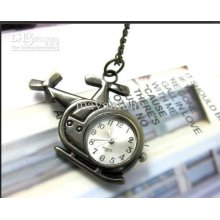 3pcs/lot Quartz Pocket Watch Necklace Watch Brass Quality Warranty P