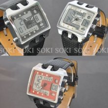 3x Ohsen Quartz Analog Digital Mens Wrist Diving Band Couples Watches S57t