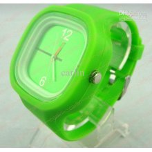 40pcs Square Candy Watch Bracelet Wrist Watch Fashion Silicone Jelly