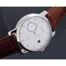 43mm Parnis White Dial Special9 Automatic Seagll 2555 Watch Date Window P297