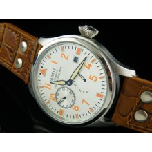 47mm Luxury White Dial Power Reserve Automatic I015